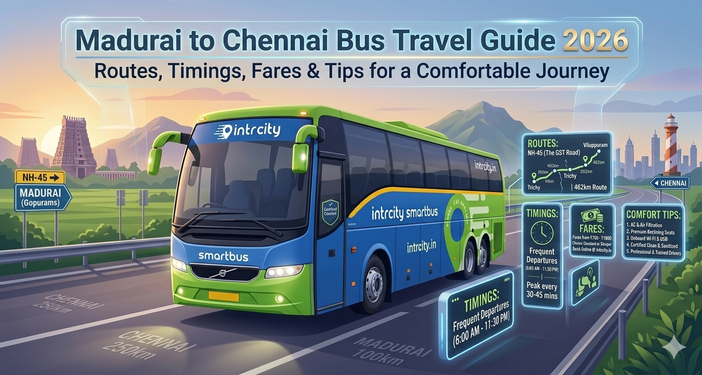 Madurai to Chennai Bus, Volvo Bus, bus ticket booking, online bus booking, live bus tracking